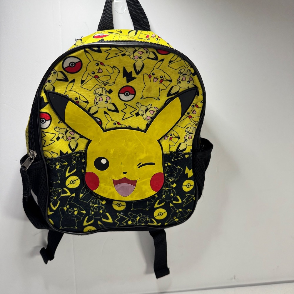 Pokemon Pikachu Mini Backpack Yellow Black Character Print Small Bag